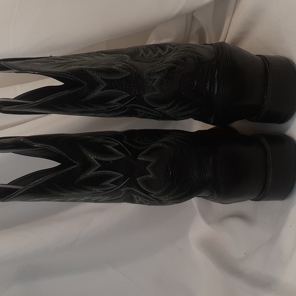 Ariat Men's Heritage Stockman Black Leather Cowboy Boots. Style 10009594. - Picture 5 of 16